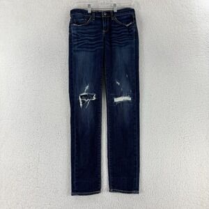 Simon Miller Jeans Womens Size 26 Blue Denim Slim Straight Mid-Rise Distressed